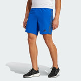 adidas Run Icons 3-Stripes Mens Running Shorts Blue Reflective Pockets