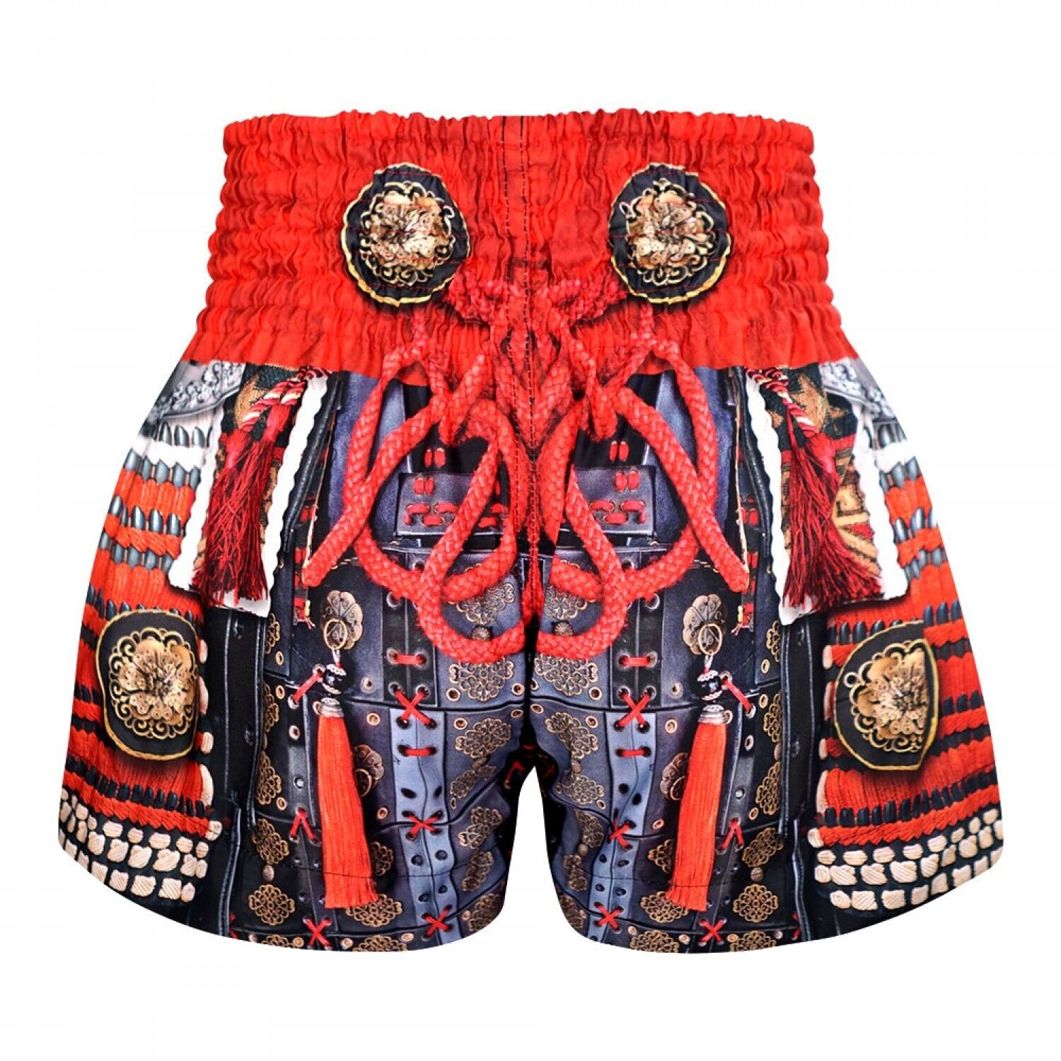 TUFF Muay Thai Shorts Armour MS657 Samurai Kickboxing MMA Traditional Style