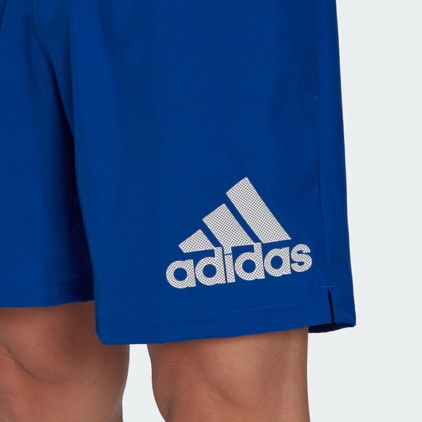 adidas Run It Mens Running Shorts Reflective Pockets Fitness Gym Sports Blue