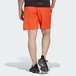 adidas Own The Run Mens Running Shorts Orange Reflective Pockets Gym Fitness