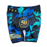 Fairtex Golden Jubilee Luster Muay Thai Shorts Blue BS1916