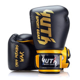 Yuth Gold Leather Muay Thai Boxing Gloves Adult