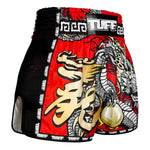 TUFF Muay Thai Shorts Red Chinese Dragon MSC116