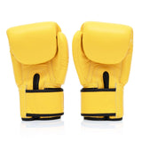 Fairtex BGV1 Leather Muay Thai Boxing Gloves Yellow