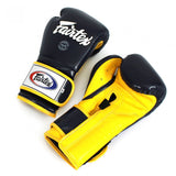 Fairtex BGV9 Mexican Style Boxing Gloves Muay Thai  Black Blue White