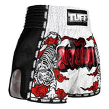 TUFF Muay Thai Shorts White Twin Tiger MSC121