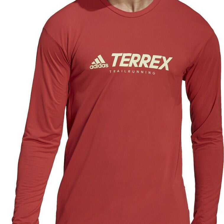 adidas Terrex Trail Running Long Sleeve Top Mens Amber T-Shirt