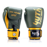 Yuth Gold Leather Muay Thai Boxing Gloves Adult