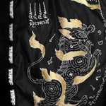 TUFF Muay Thai Shorts Singha Yantra with War Flag MSC117