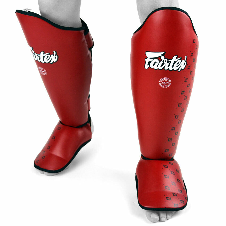 Fairtex SP5 Muay Thai Shin Guards Kickboxing Shin Pads MMA Green White Blue Red