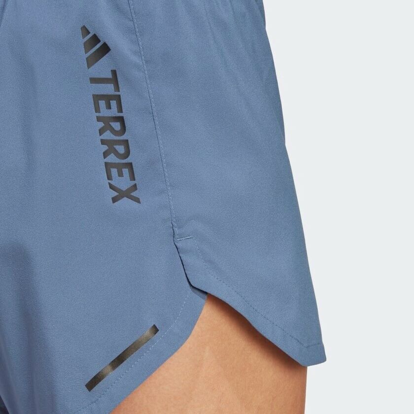 adidas TERREX Agravic Womens Trail Running Shorts Light Blue Parley