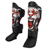 TUFF Muay Thai Shin Guards Kickboxing Shin Pads MMA Black