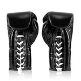 Fairtex BGL6 Leather Lace-Up Competition Fight Muay Thai Boxing Gloves