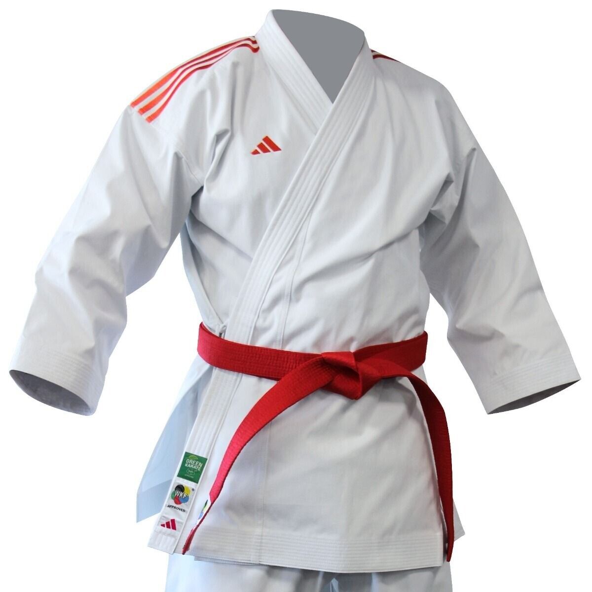 adidas 14oz WKF Karate Suit Japanese Cut Red Gi