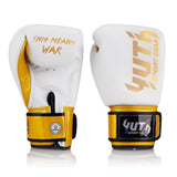 Yuth Gold Leather Muay Thai Boxing Gloves Adult