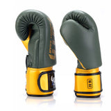 Yuth Gold Leather Muay Thai Boxing Gloves Adult