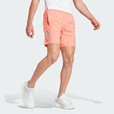 adidas Own The Run Mens Running Shorts Coral Breathable Reflective Zip Pockets