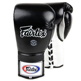 Fairtex BGL3 Leather Lace-Up Sparring Muay Thai Boxing Gloves