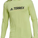 adidas Terrex TX Trail Running Long Sleeve T-shirt Mens Sports Top Lime