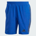 adidas Run Icons 3-Stripes Mens Running Shorts Blue Reflective Pockets