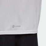 adidas Designed For Running Mens T-Shirt White Black Coral Reflective Breathable