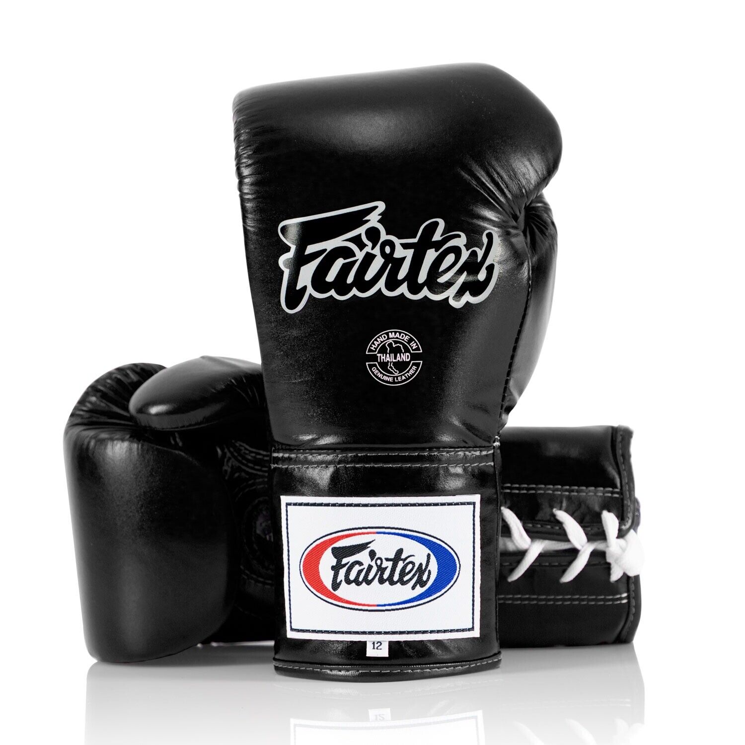 Fairtex BGL6 Leather Lace-Up Competition Fight Muay Thai Boxing Gloves