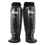 Fairtex SP6 MMA Style Shin Guards Muay Thai Shin Pads Black White Red Kickboxing