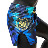 Fairtex Golden Jubilee Luster Muay Thai Shorts Blue BS1916