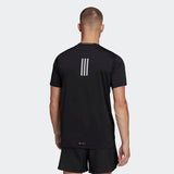 adidas Designed For Running Mens T-Shirt White Black Coral Reflective Breathable