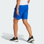 adidas Run Icons 3-Stripes Mens Running Shorts Blue Reflective Pockets