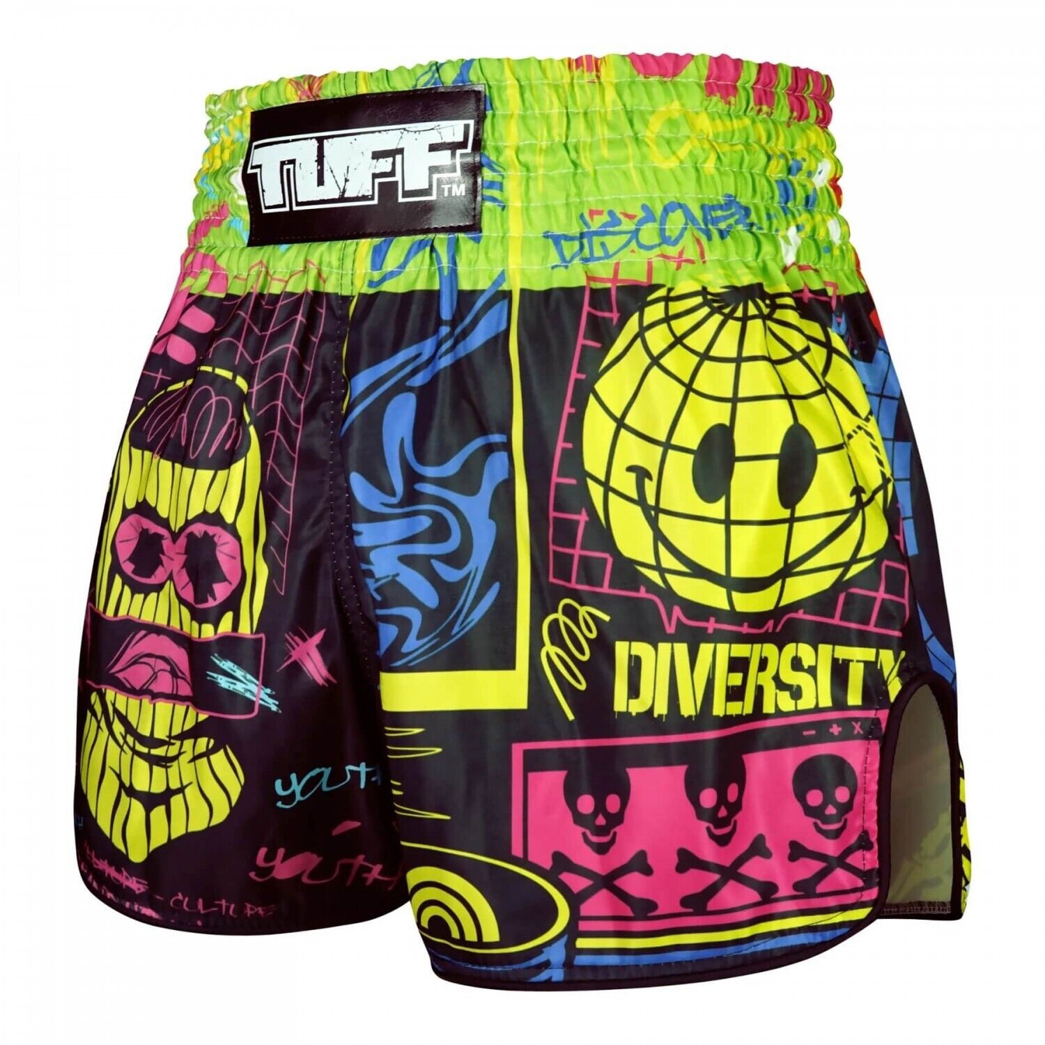 TUFF Muay Thai Shorts Neon Graffiti RMS119