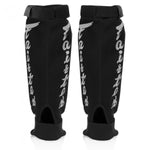 Fairtex SP6 MMA Style Shin Guards Muay Thai Shin Pads Black White Red Kickboxing