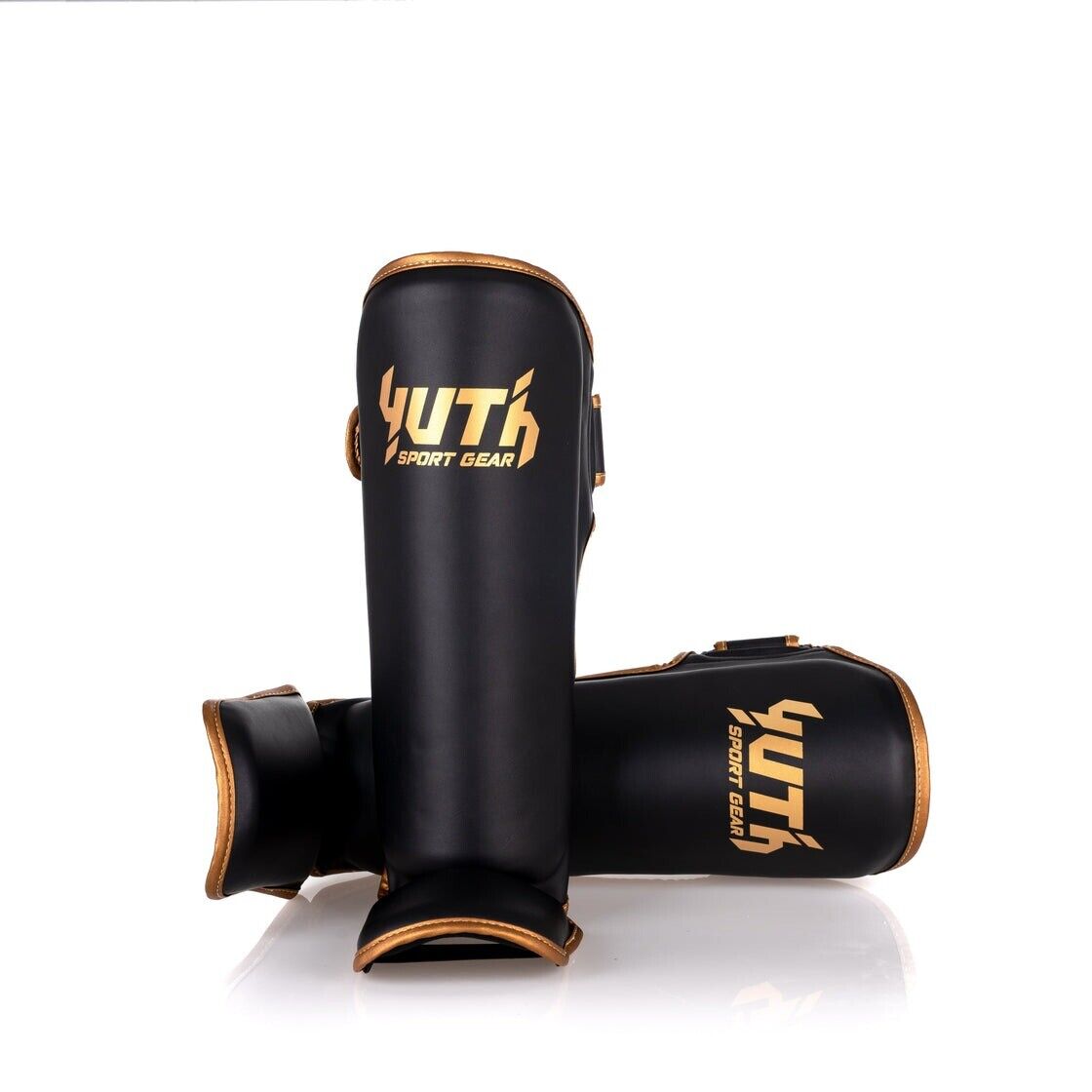 Yuth Gold Muay Thai Shin Guards Adult Kickboxing Pads MMA