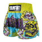 TUFF Muay Thai Shorts Trippy Skull MS682 Kickboxing MMA