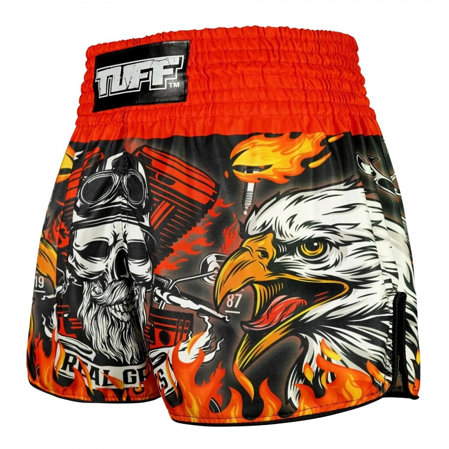 TUFF Muay Thai Shorts Graybeard and The Eagle RMS108