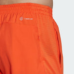 adidas Own The Run Mens Running Shorts Orange Reflective Pockets Gym Fitness