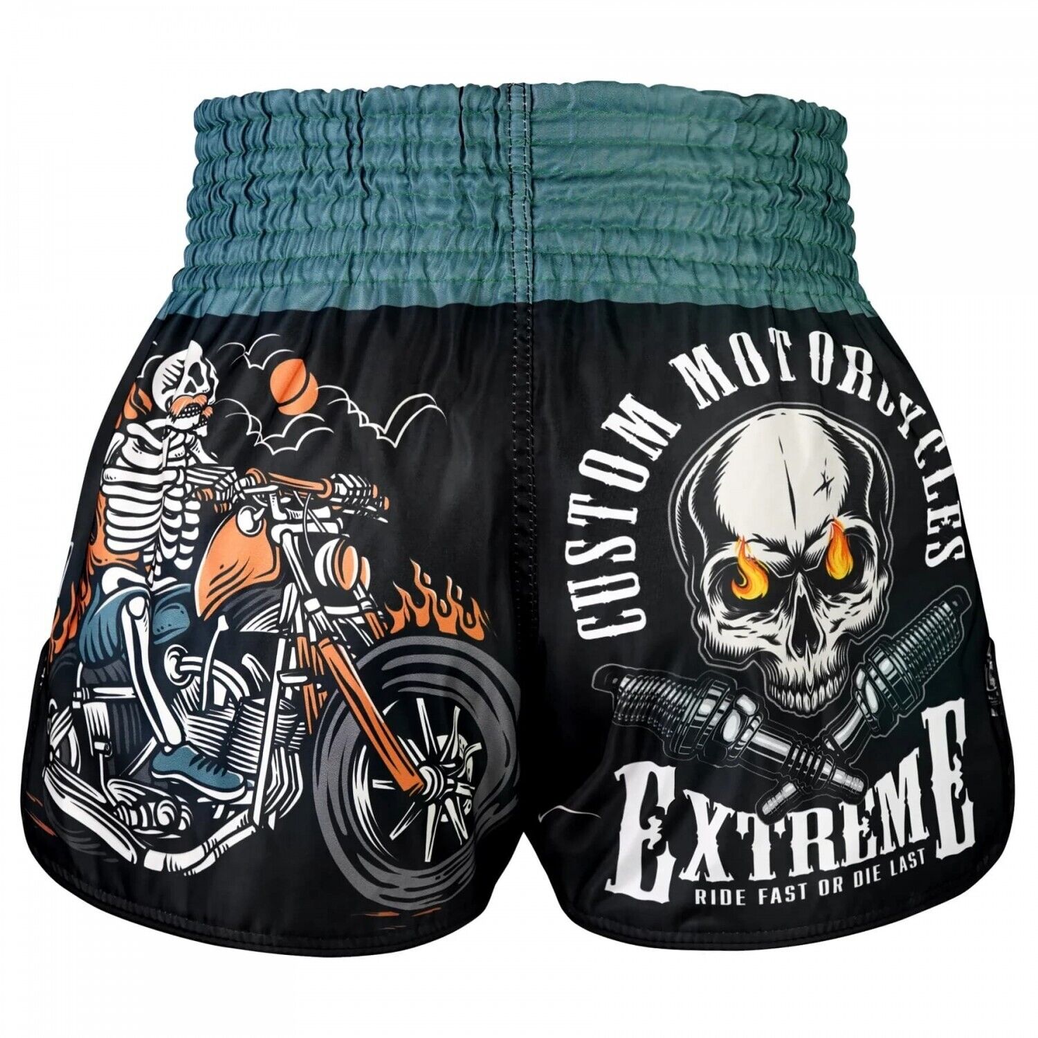 TUFF Muay Thai Shorts The Skull Rider RMS109