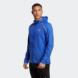 adidas Marathon Running Jacket Mens WIND.RDY Orange Blue