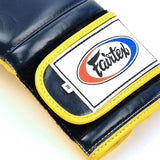 Fairtex BGV9 Mexican Style Boxing Gloves Muay Thai  Black Blue White