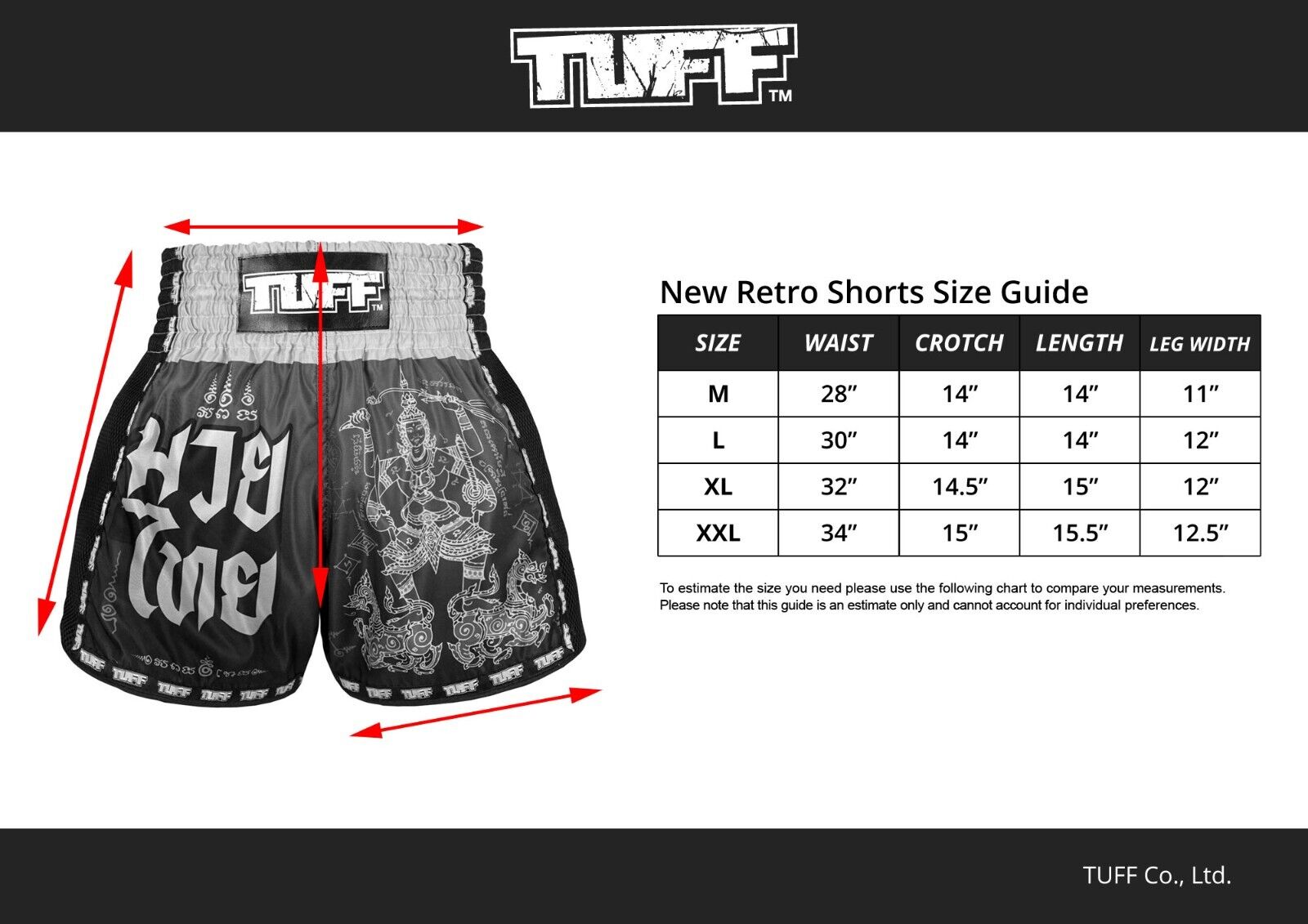 TUFF Muay Thai Shorts Hanuman Yantra MSC103