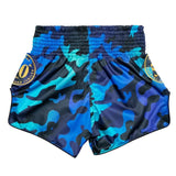 Fairtex Golden Jubilee Luster Muay Thai Shorts Blue BS1916