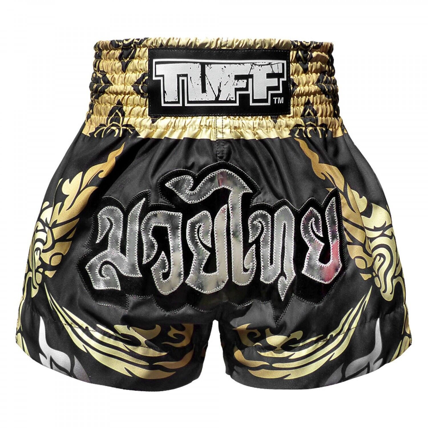 TUFF Muay Thai Shorts Thai King Of Naga Black MS631