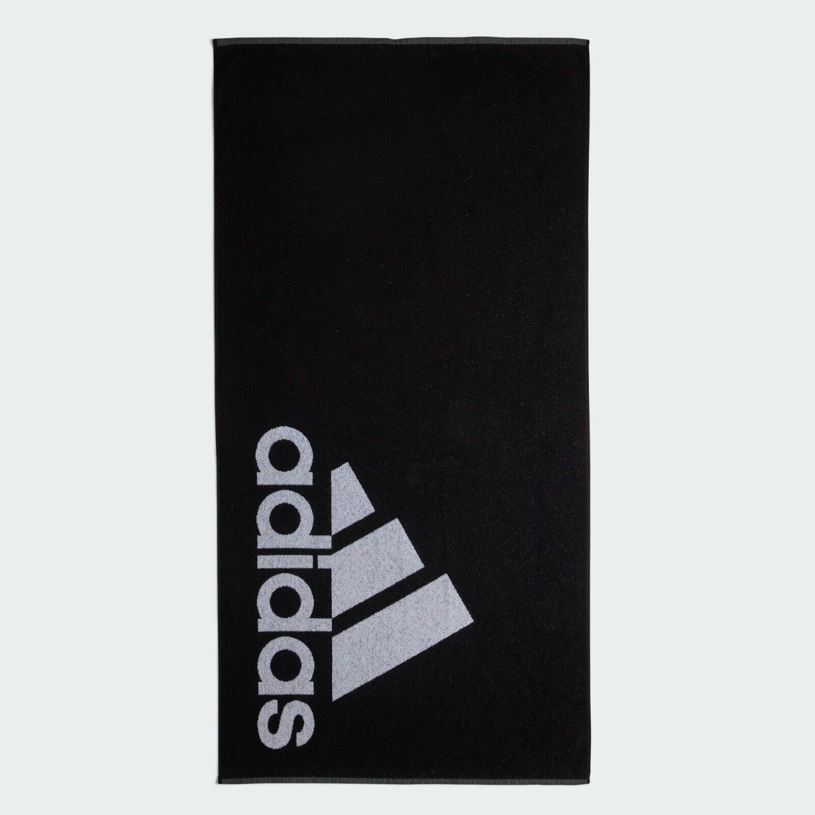 adidas Large Cotton Sports Towel Swimming Football Running Hockey