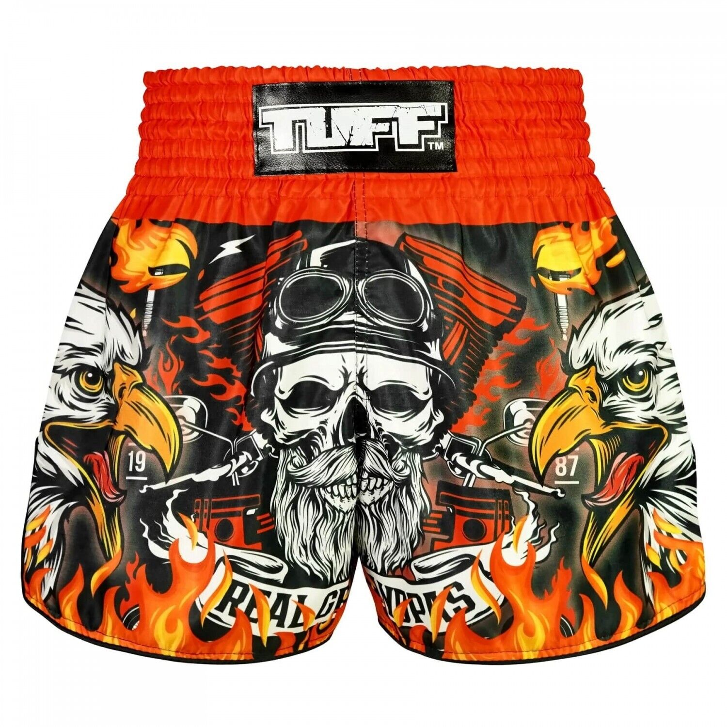 TUFF Muay Thai Shorts Graybeard and The Eagle RMS108