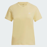 adidas Run It Tee Womens Running Top Ladies Fitness T-Shirt Yellow Aeroready