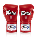 Fairtex BGL6 Leather Lace-Up Competition Fight Muay Thai Boxing Gloves