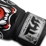 TUFF Muay Thai Boxing Gloves Tiger Sparring Kickboxing Black