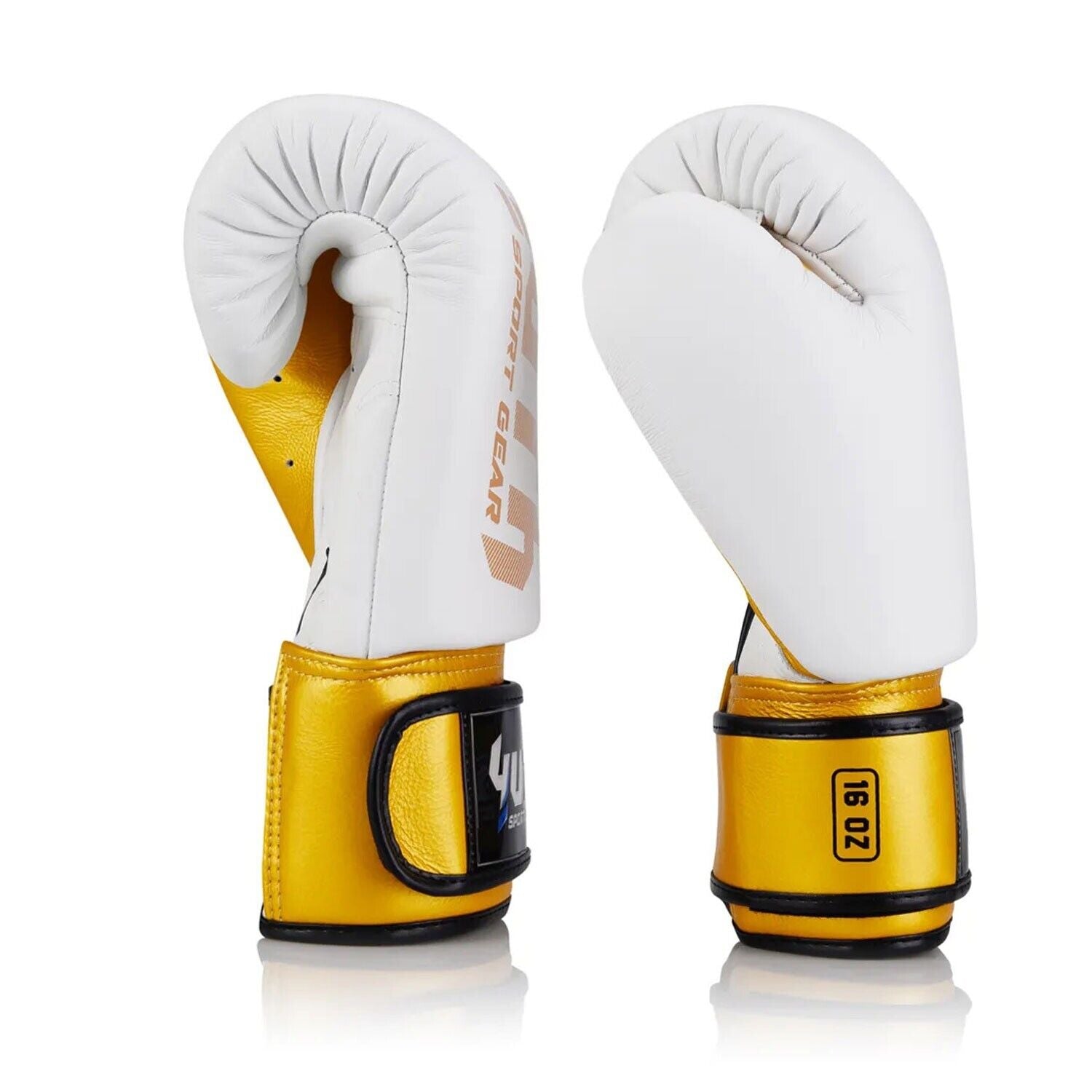 Yuth Gold Leather Muay Thai Boxing Gloves Adult