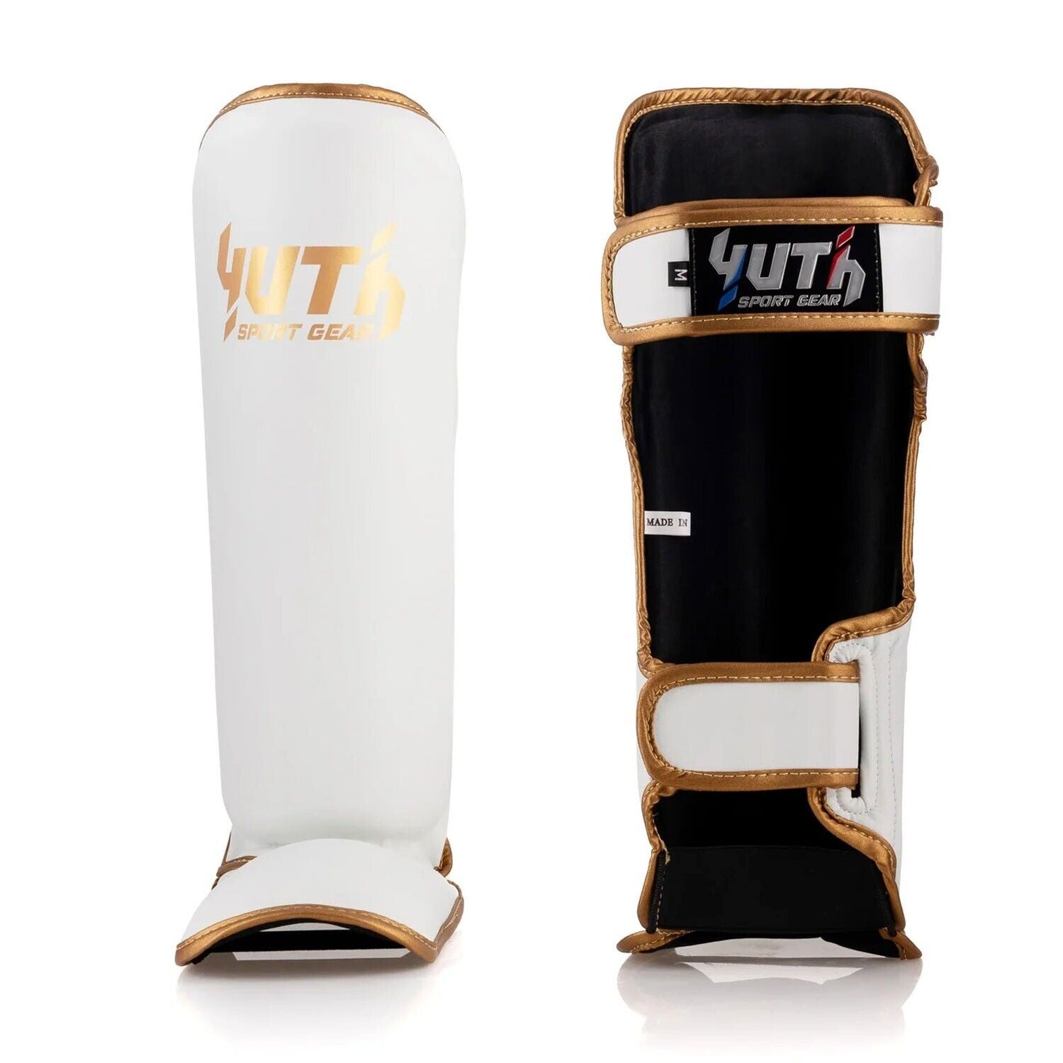 Yuth Gold Muay Thai Shin Guards Adult Kickboxing Pads MMA