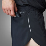 adidas Own The Run Split Running Shorts Mens Black Lightweight Reflective